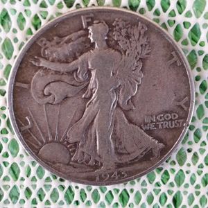1943 Walking Liberty Silver US Half-Dollar Coin
